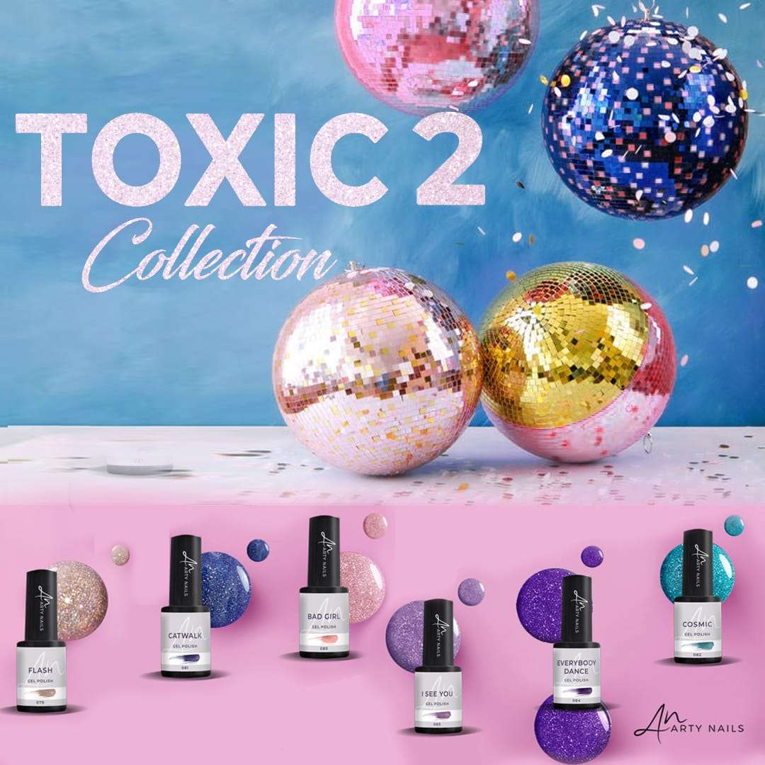 ARTY NAILS TOXIC & TOXIC 2 GEL POLISH COLLECTION (11x5ml) - Image 2