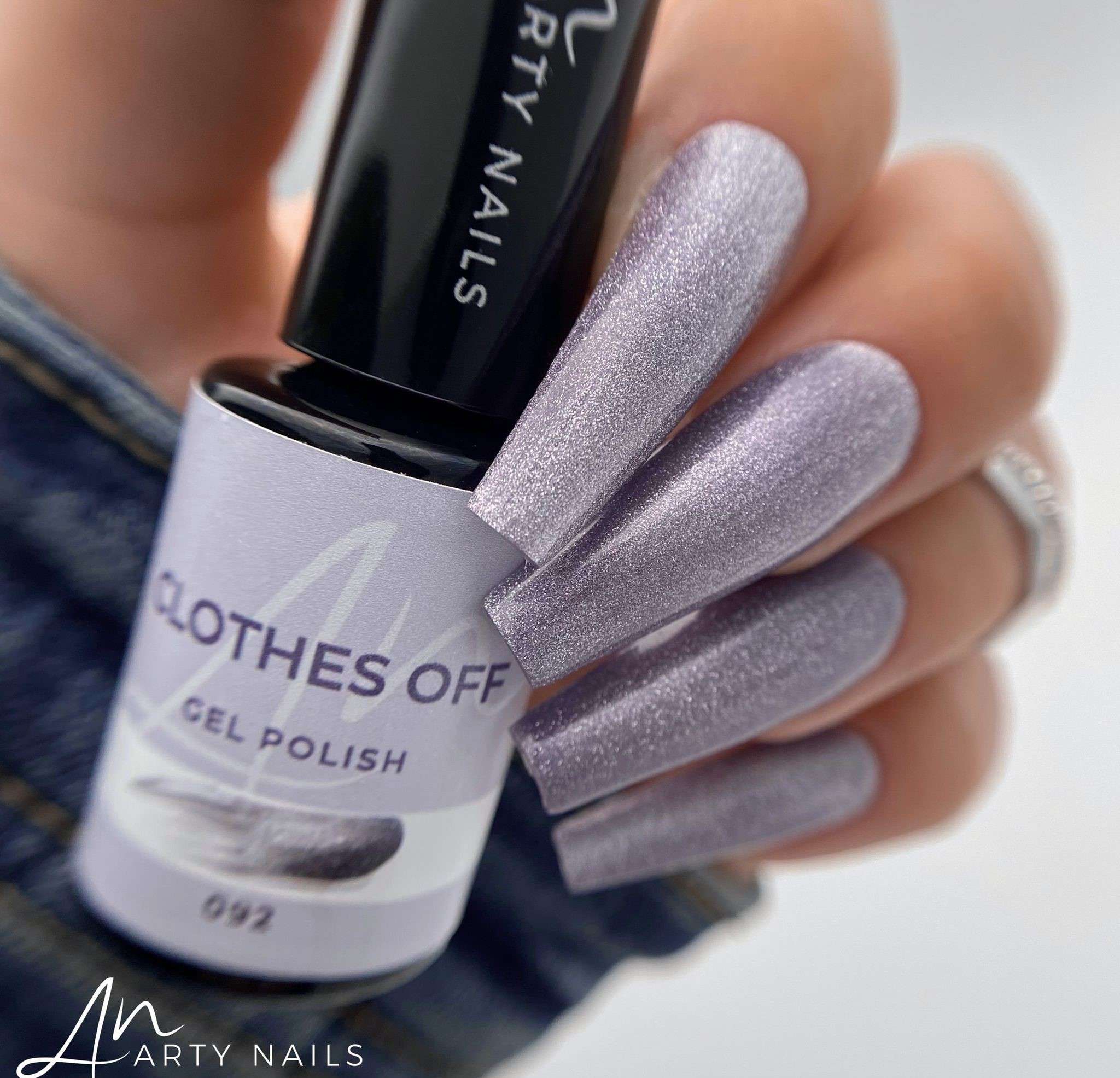 ARTY NAILS GEL POLISH 092. CLOTHES OFF 5 ml cat eye - Image 5