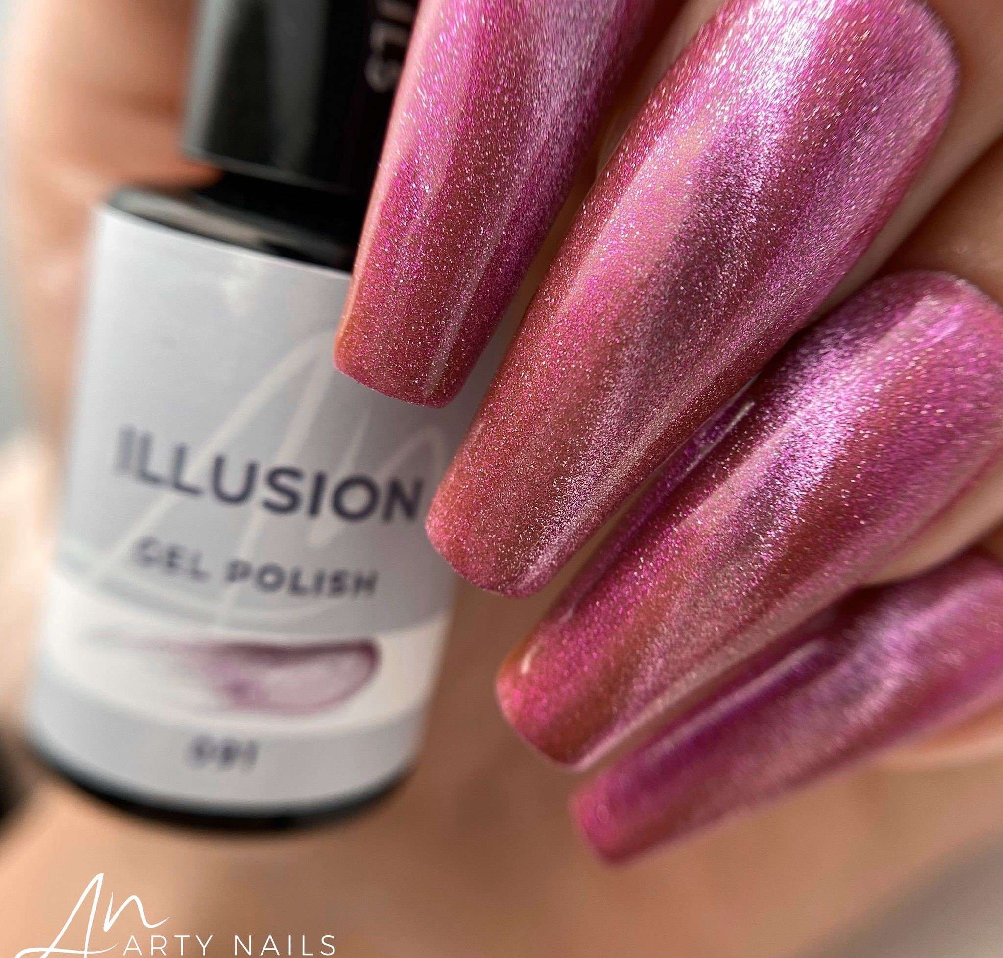 ARTY NAILS GEL POLISH 091. ILLUSION 5 ml cat eye - Image 3