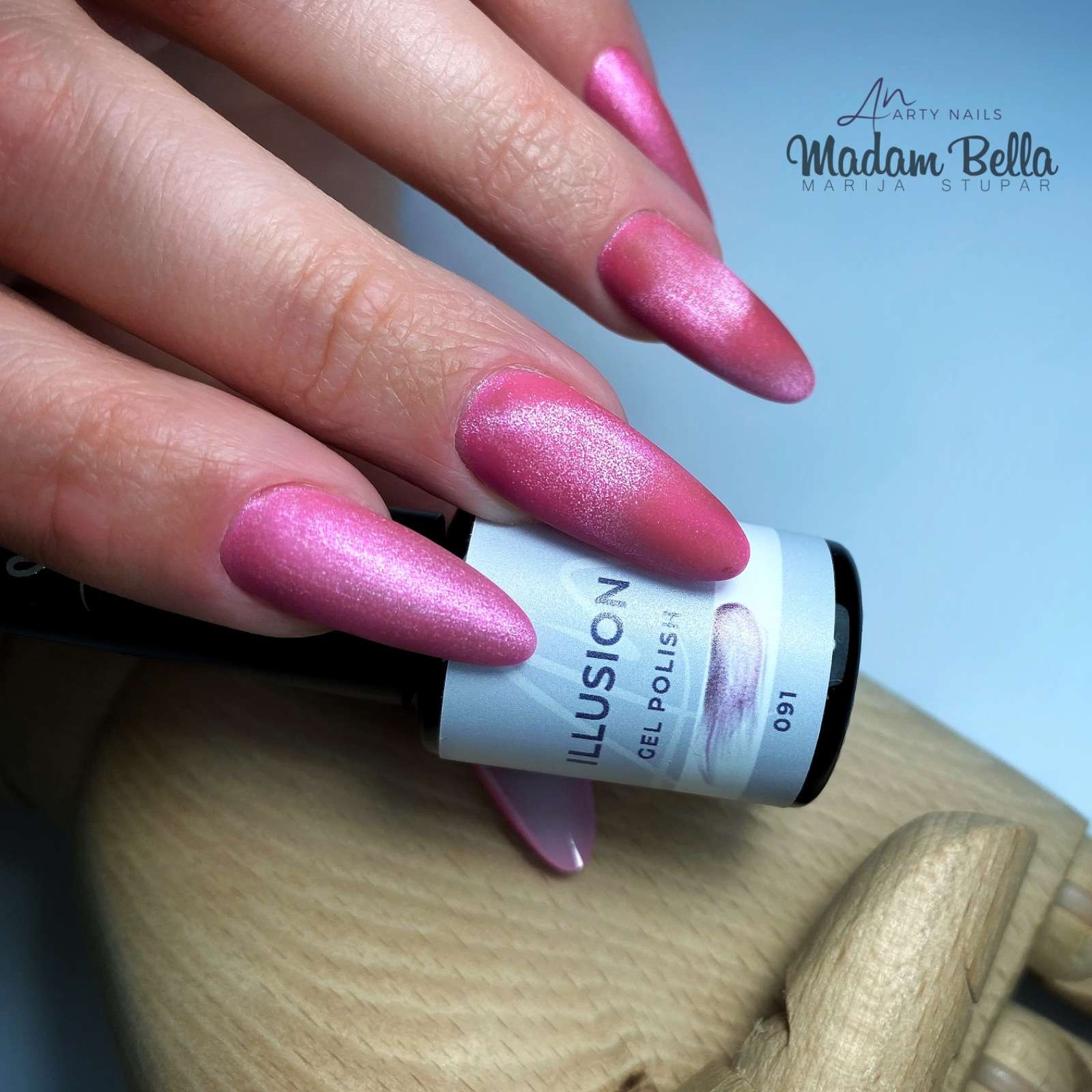 ARTY NAILS GEL POLISH 091. ILLUSION 5 ml cat eye - Image 4