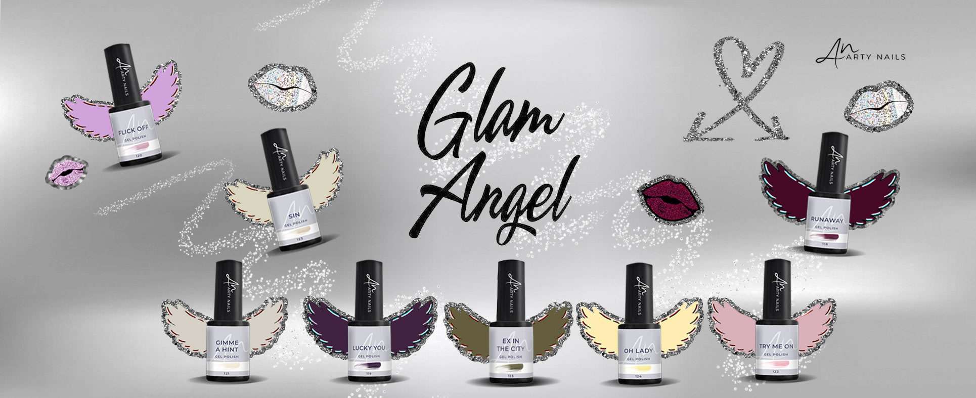 arty nails glam angel collection slider